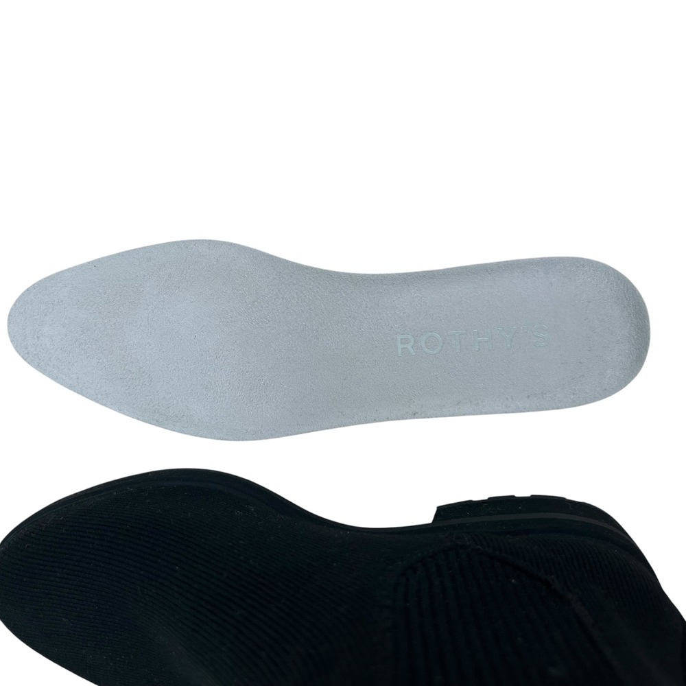 Rothy's Lug Ankle Boot in Onyx Black SZ 6.5 Sustainable Comfort Minimalist - Picture 10 of 10